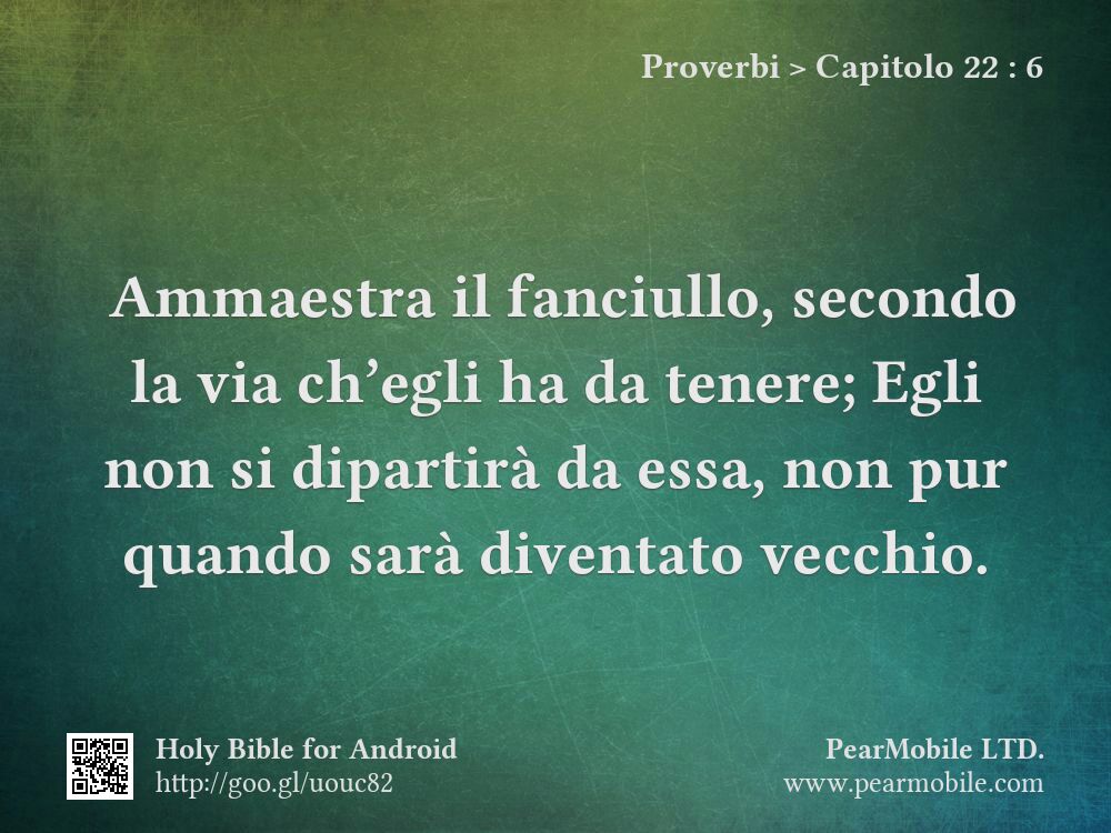 Proverbi, Capitolo 22:6